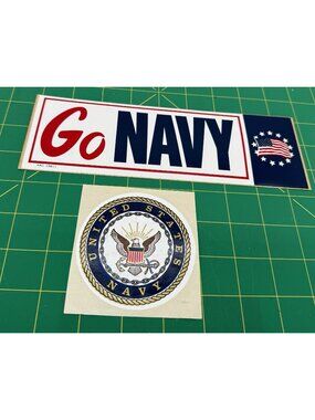 Vintage U.S. Navy Go Navy Bumper Stickers  NOS